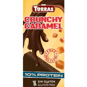   Torras crunchy étcsokoládé édesítőszerrel és extrudált szójafehérjével, karamellel és sóval 100 g (Gluténmentes)