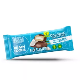   Brain Foods gluténmentes zabfalatok csokoládéba mártott kókuszos, édesítőszerrel 44 g