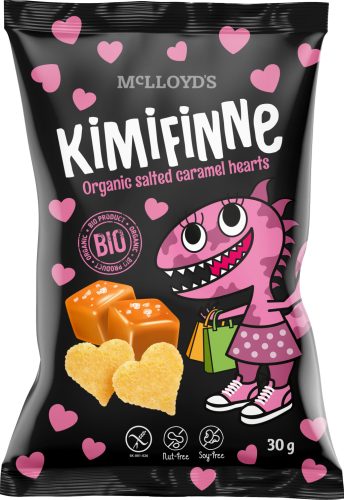 Mclloyds bio kimifinne extrudált snack sós karamellás falatok 30 g