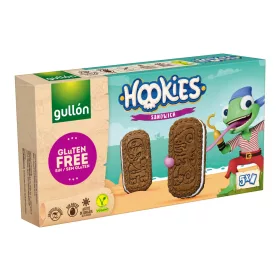   Gullon hookies gluténmentes kakaós szendvicskeksz krém töltelékkel 230 g