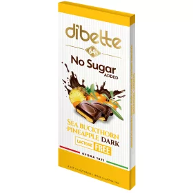   Dibette nas homoktövis, ananász ízű krémmel töltött étcsokoládé hozzáadott cukor nélkül laktózmentes 80 g