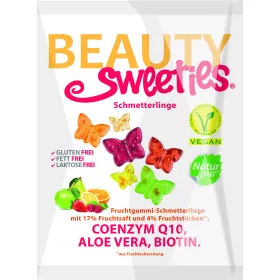   Beauty Sweeties gluténmentes vegán gumicukor pillangók 125 g