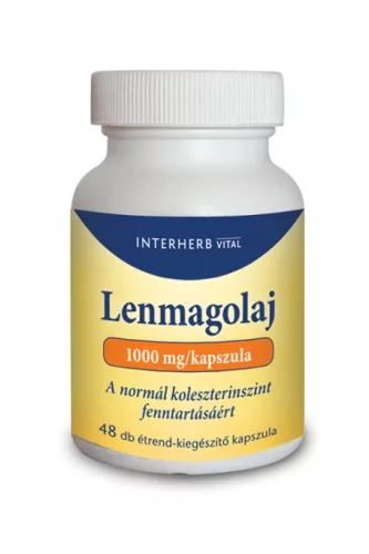 Interherb lenmagolaj 1000mg kapszula 48 db