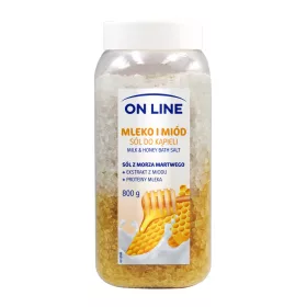 On Line fürdősó tej és méz 800 g