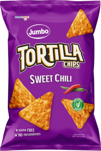 Jumbo tortilla chips sweet chili ízesítésű 100 g (Gluténmentes)