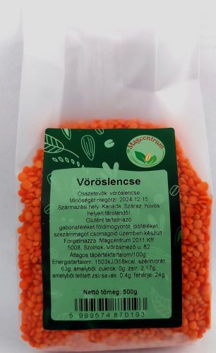 Magcentrum vöröslencse egész 500 g