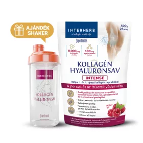   Interherb kollagén és hyaluronsav porcépítő italpor intense málna ízű 300 g