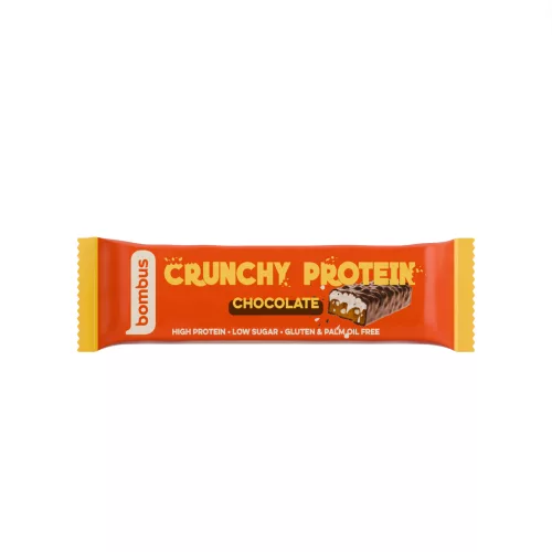 Bombus crunchy proteinszelet tejcsokoládéval és édesítőszerrel 50 g (Gluténmentes)