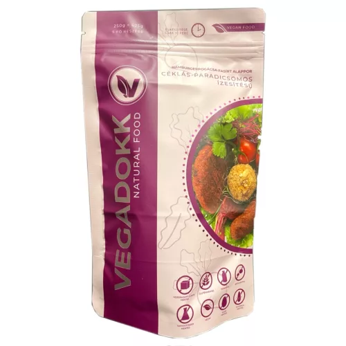 Vegadokk hamburgerpogácsa-fasírt alappor (céklás-paradicsomos) 250 g (Gluténmentes)