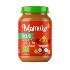   MAMUKO BIO SPAGHETTI, PARADICSOM ÉS MOZZARELLA babáknak 8 hónapos kortól 190 g