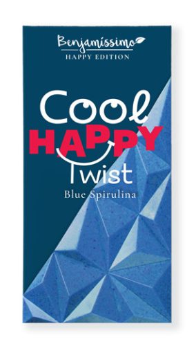 Benjamissimio bio vegán csokoládé kék spirulina és tengeri só 60 g (Gluténmentes)