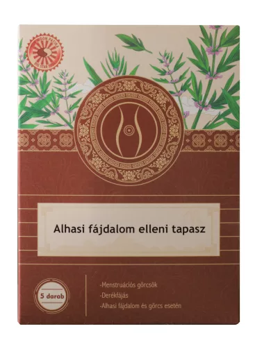 Sun Moon alhasi fájdalom elleni tapasz (menstruációs görcsök,derékfájás,alhasi fájdalom és görcs ellen) 5 db