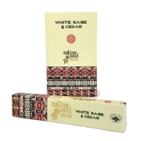   Green Tree füstölő pálcás native soul white sage cedar 15 g