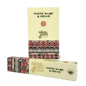   Green Tree füstölő pálcás native soul white sage cedar 15 g