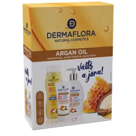   Dermaflora 0% díszdoboz (folyékony szappan+kézkrém+tusfürdő) argán 1 db