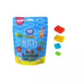   Amos Sweets 4d gumicukor építőkockák vegyes gyümölcs ízben 100 g