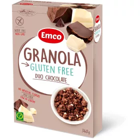 Emco gluténmentes müzli kétféle csokoládéval 340 g
