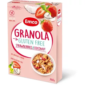 Emco gluténmentes müzli eperrel és kókusszal 340 g