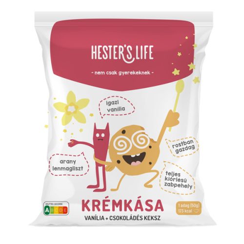 Hester's Life zabkása vaníliás-csokoládés kekszes krémkása 50 g