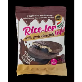   Rice-ler puffasztott rizskorong édesítőszeres étcsokoládéval mártva 45 g