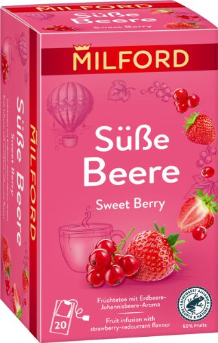 Milford földieper-ribizli ízű gyümölcstea 20x2g 40 g