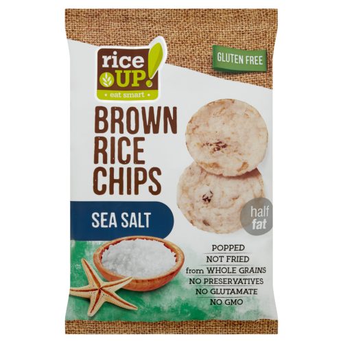 Rice Up barna rizs chips tengeri sós ízű 60 g