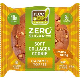 Rice Up zero kollagén, protein keksz karamell ízű 60 g