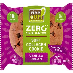 Rice Up zero kollagén, protein keksz vanília ízű 60 g
