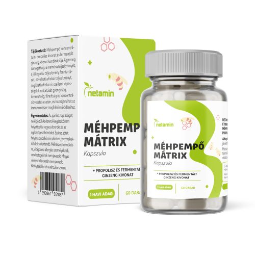 Netamin méhpempő mátrix kapszula+propolisz és fermentált ginzeng kapszula 60 db