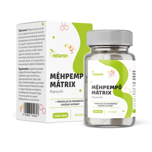 Netamin méhpempő mátrix kapszula+propolisz és fermentált ginzeng kapszula 60 db