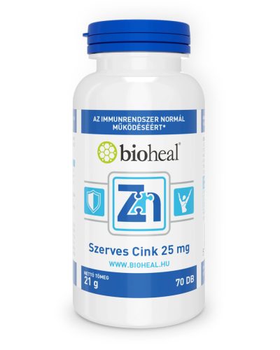 Bioheal szerves cink 25mg tabletta 70 db