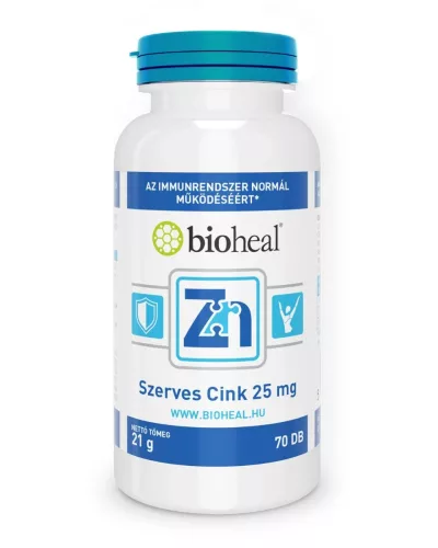 Bioheal szerves cink 25mg tabletta 70 db