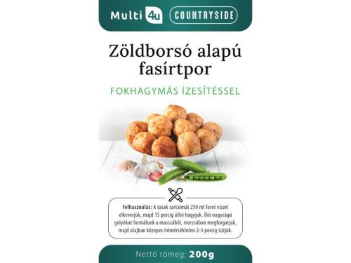 Multi 4u countryside zöldborsó alapú fasírtpor fokhagymás ízesítéssel 200 g