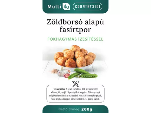 Multi 4u countryside zöldborsó alapú fasírtpor fokhagymás ízesítéssel 200 g