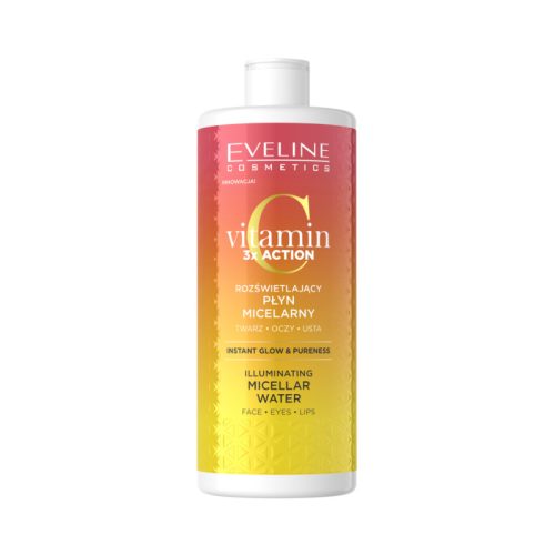 Eveline vitamin c 3x action fényesítő micellás arclemosó víz 500 ml