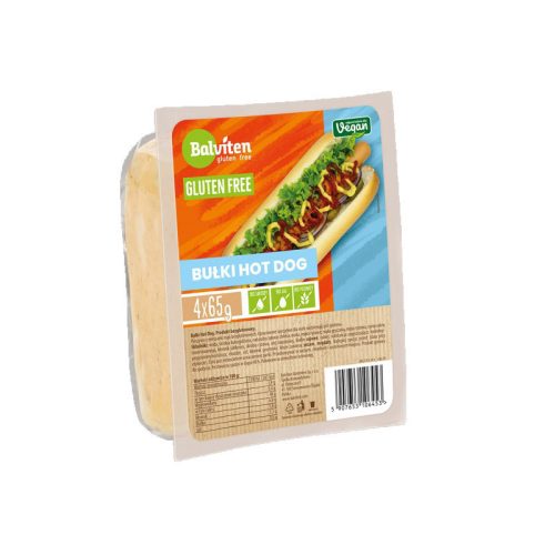 Balviten gluténmentes vegán hotdog kifli 4x65g 260 g