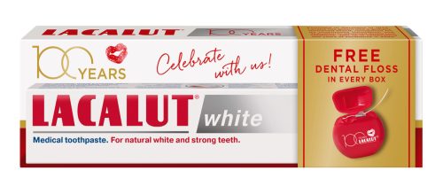 Lacalut fogkrém white fogselyemmel 75 ml