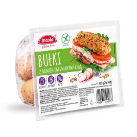 Incola gluténmentes lenmagos reggeliző zsemle 100 g