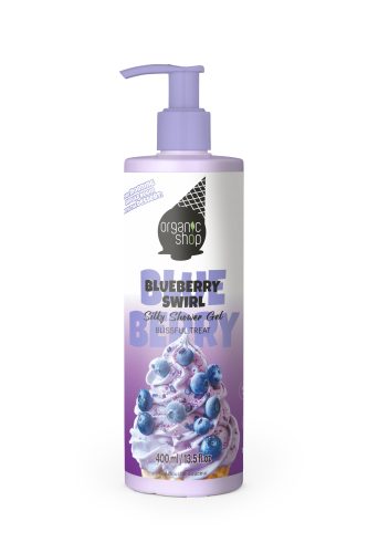 Organic Shop “áfonyás csavart fagyi” selymes tusfürdő gél 400 ml