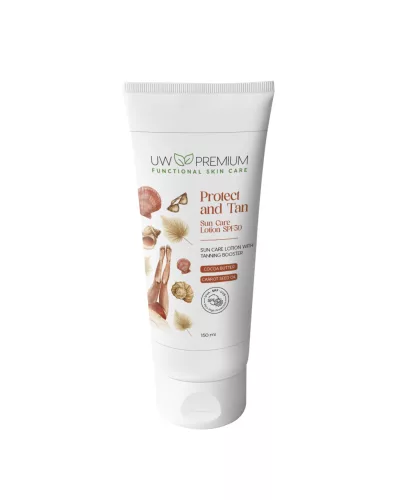 Uw premium védő és barnulást segítő naptej spf50 150 ml