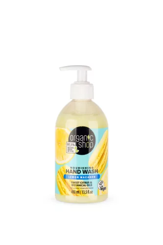 Organic Shop “lemon macaron” tápláló folyékony szappan édes citrusfélékkel és növényi olajokkal 400 ml