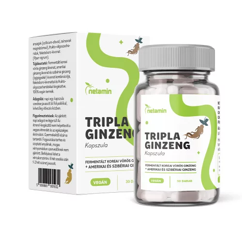 Netamin tripla ginzeng étrend-kiegészítő kapszula 30 db