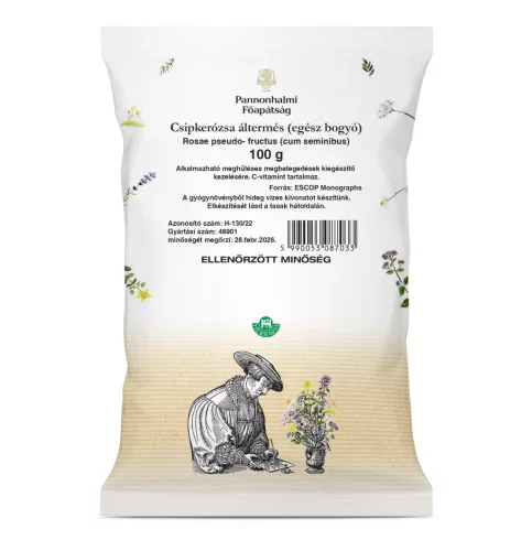 Pannonhalmi csipkerózsa áltermés (egész bogyó) tea 100 g
