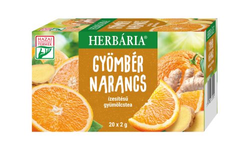 Herbária gyömbér narancs ízesítésű gyümölcstea 20x2g 40 g