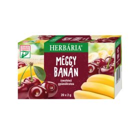   Herbária meggy banán ízesítésű gyümölcstea 20x2g 40 g