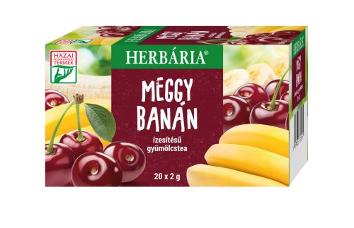 Herbária meggy banán ízesítésű gyümölcstea 20x2g 40 g