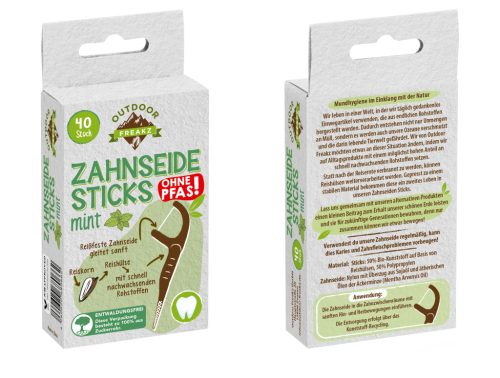 Outdoor Freakz öko fogselyem mentás applikátoros 40 db