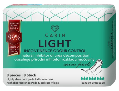 Carin light incontinence odour cintrol egészségügyi betét 8 db