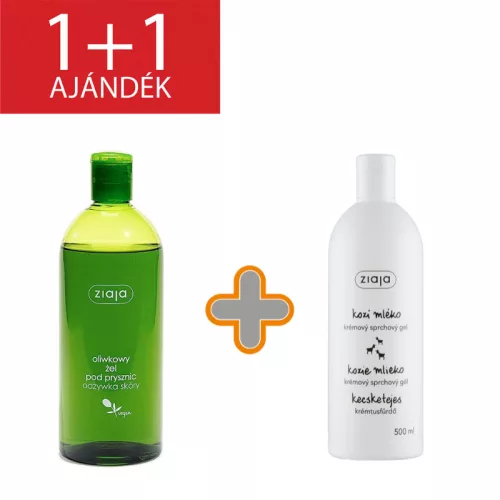 Ziaja olívaolaj tusfürdő 500 ml+1 db ajándék kecsketejes tusfürdő 500 ml