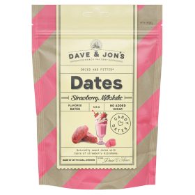   Dave & Jon's dates strawberry milkshake mag nélküli ízesített datolya epres shake ízben, hozzáadott cukor nélkül 125 g